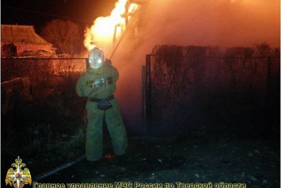 В Тверской области дотла сгорела дача