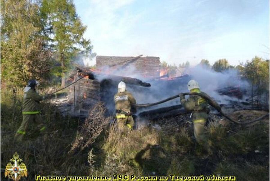 В Калязинском районе сгорел дом