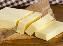 Butter on cutting board.